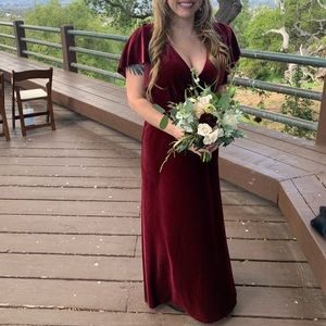 Jenny Yoo Ellis Velvet Open Back Dress size 8